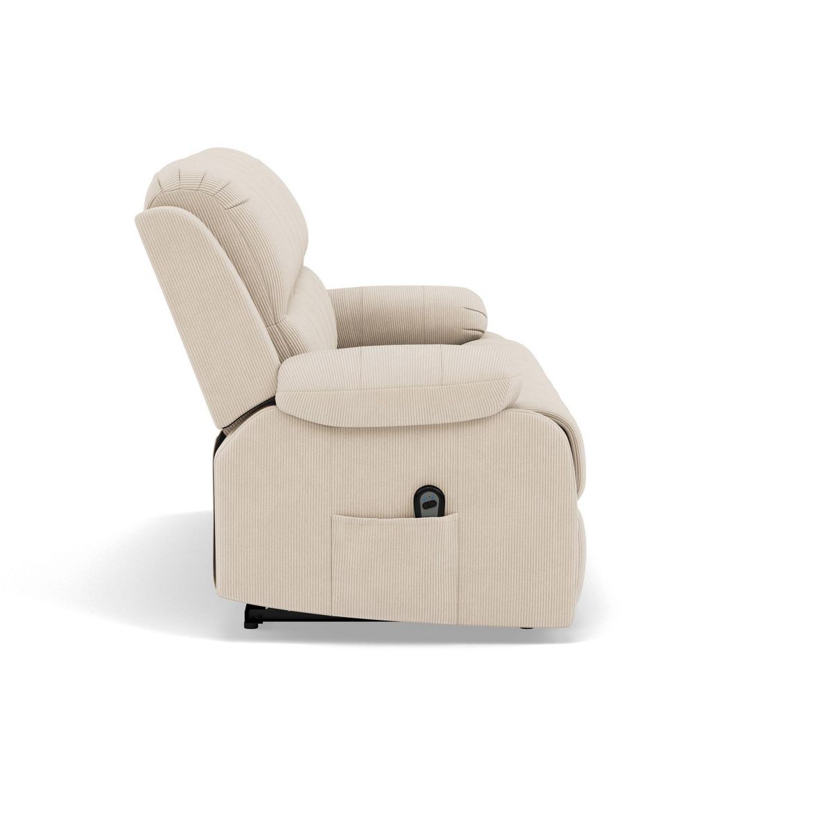 BEST MOBILIER Armand - canapé 3 places relax électrique en velours côtelé