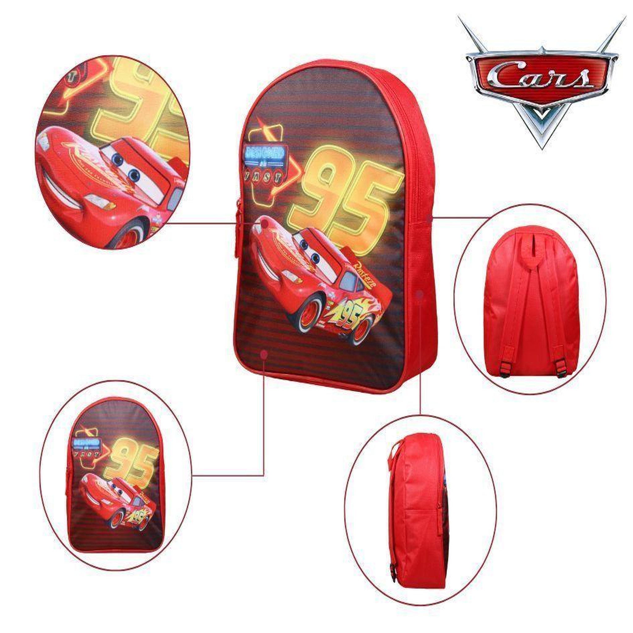 Voir la diapositive 5 : Bagtrotter BAGTROTTER Sac à dos gouter maternelle 31 cm Disney Cars Rouge