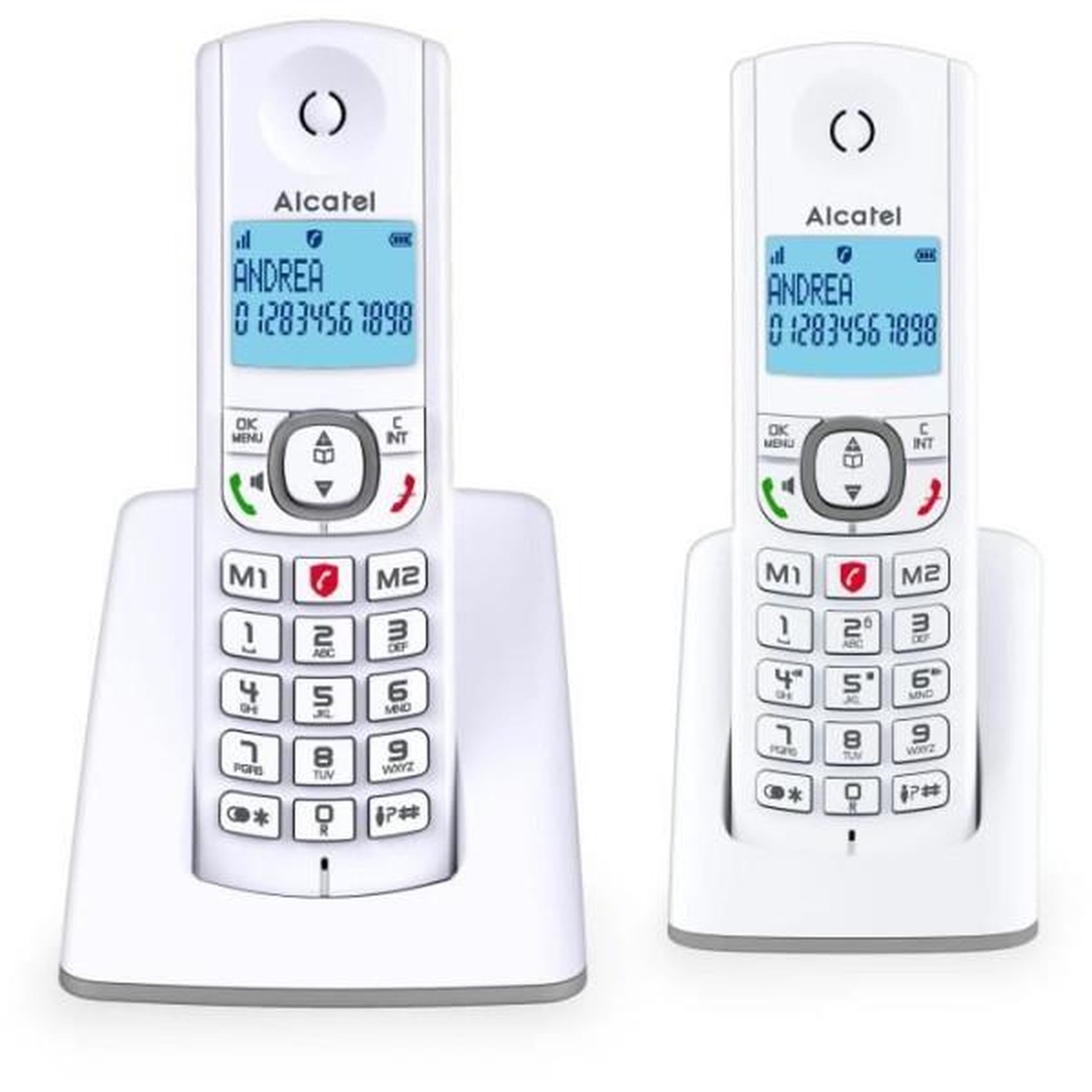 Voir la diapositive 3 : Alcatel Téléphone fixe ALCATEL F 530 DUO GRIS