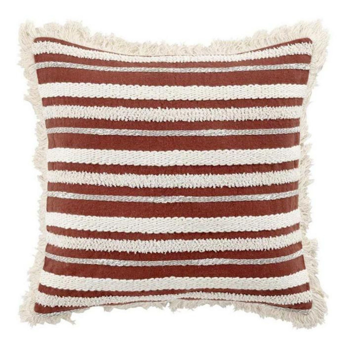 Paris Prix Coussin Déco à Franges  Atlas  40x40cm Terracotta