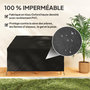 Voir la diapositive 5 : OUTSUNNY Housse de protection mobilier de jardin bâche étanche 140L x 84l x 56/94H cm oxford haute densité 600D noir