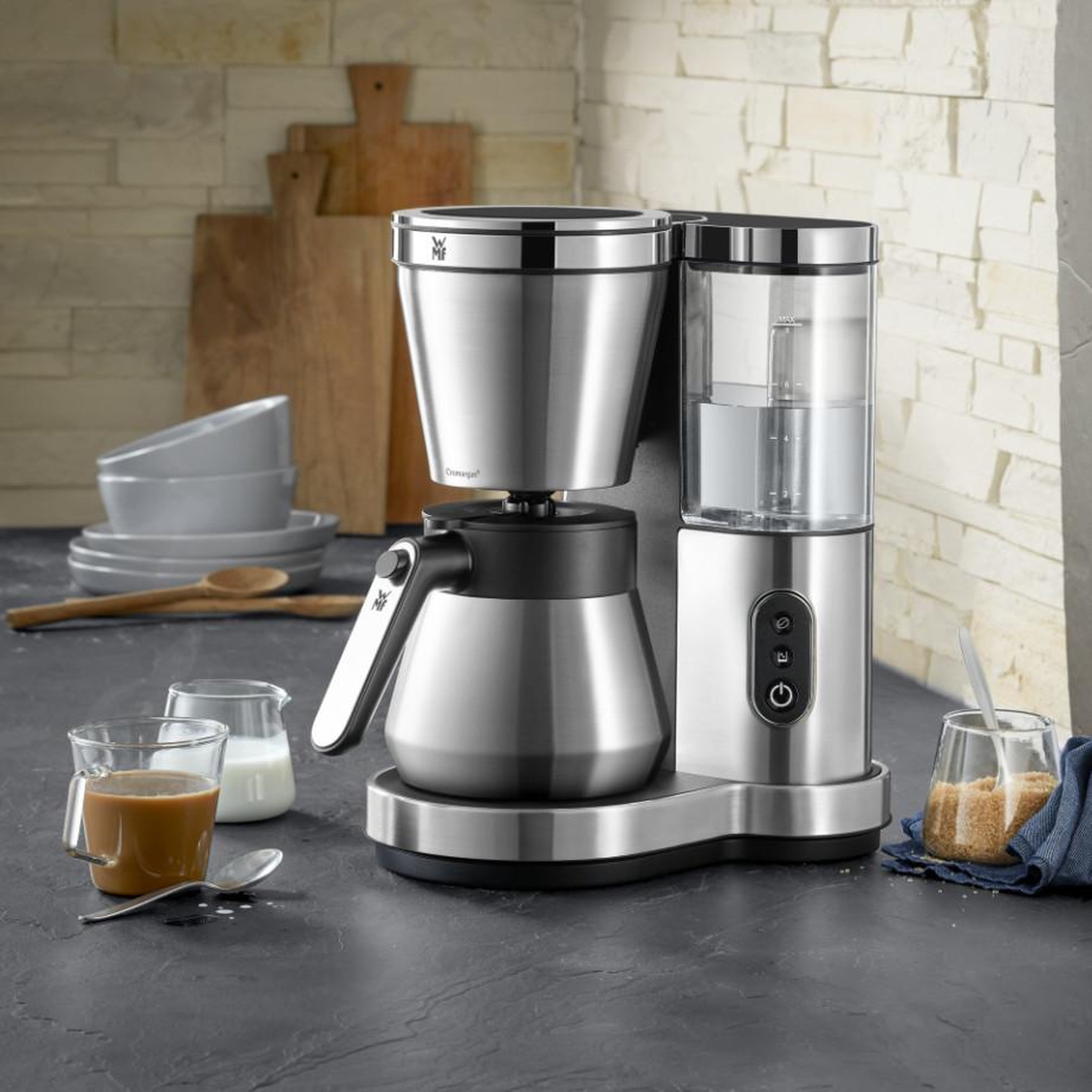 Voir la diapositive 3 : WMF Cafetière filtre isotherme 8 tasses 800w inox - 412310011