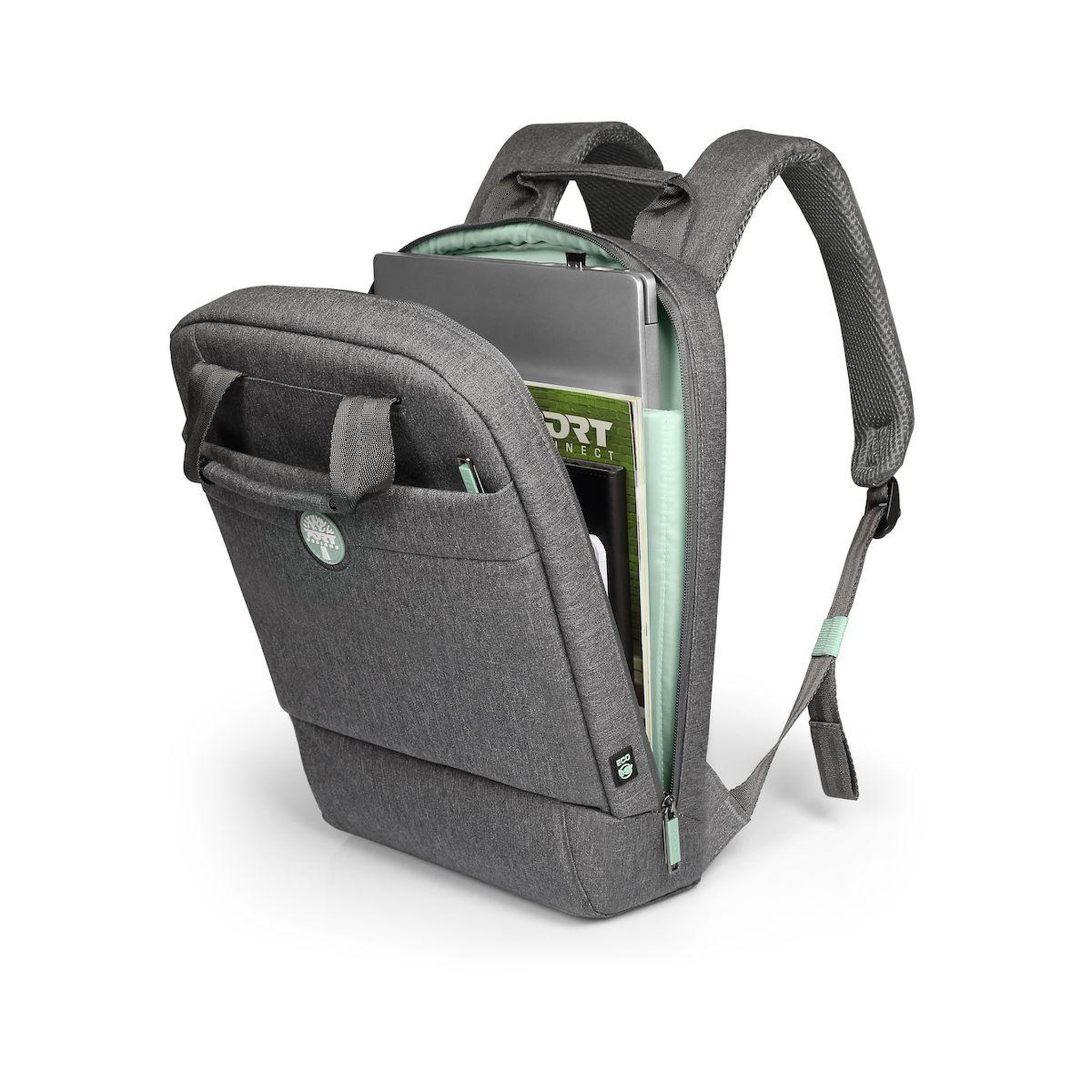 Voir la diapositive 2 : Port Sac à dos 13/14 Eco Yosemite gris