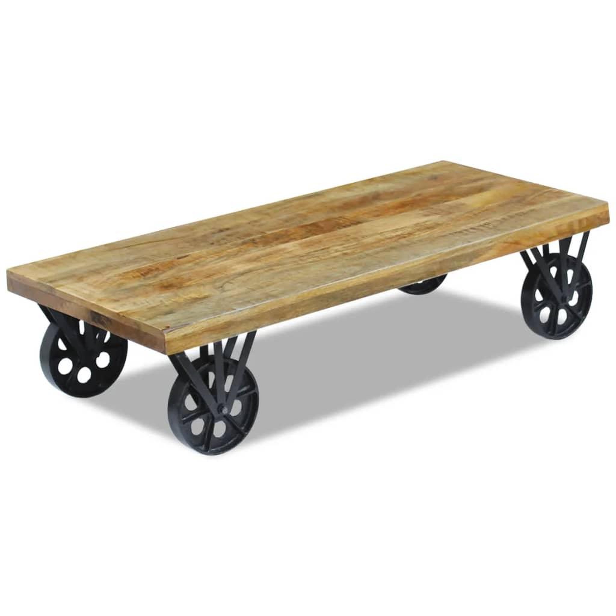 Voir la diapositive 1 : VIDAXL Table basse bois de manguier 120x60x30 cm