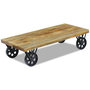 Voir la diapositive 1 : VIDAXL Table basse bois de manguier 120x60x30 cm