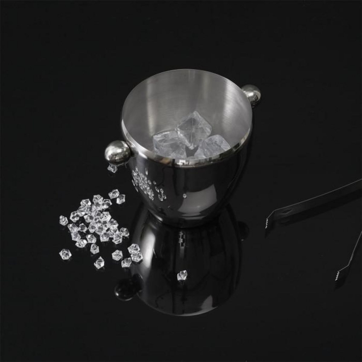 Paris Prix Seau à Glace en Métal  Champagne  1L Argent