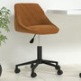 Voir la diapositive 1 : VIDAXL Chaise pivotante de bureau Marron Velours