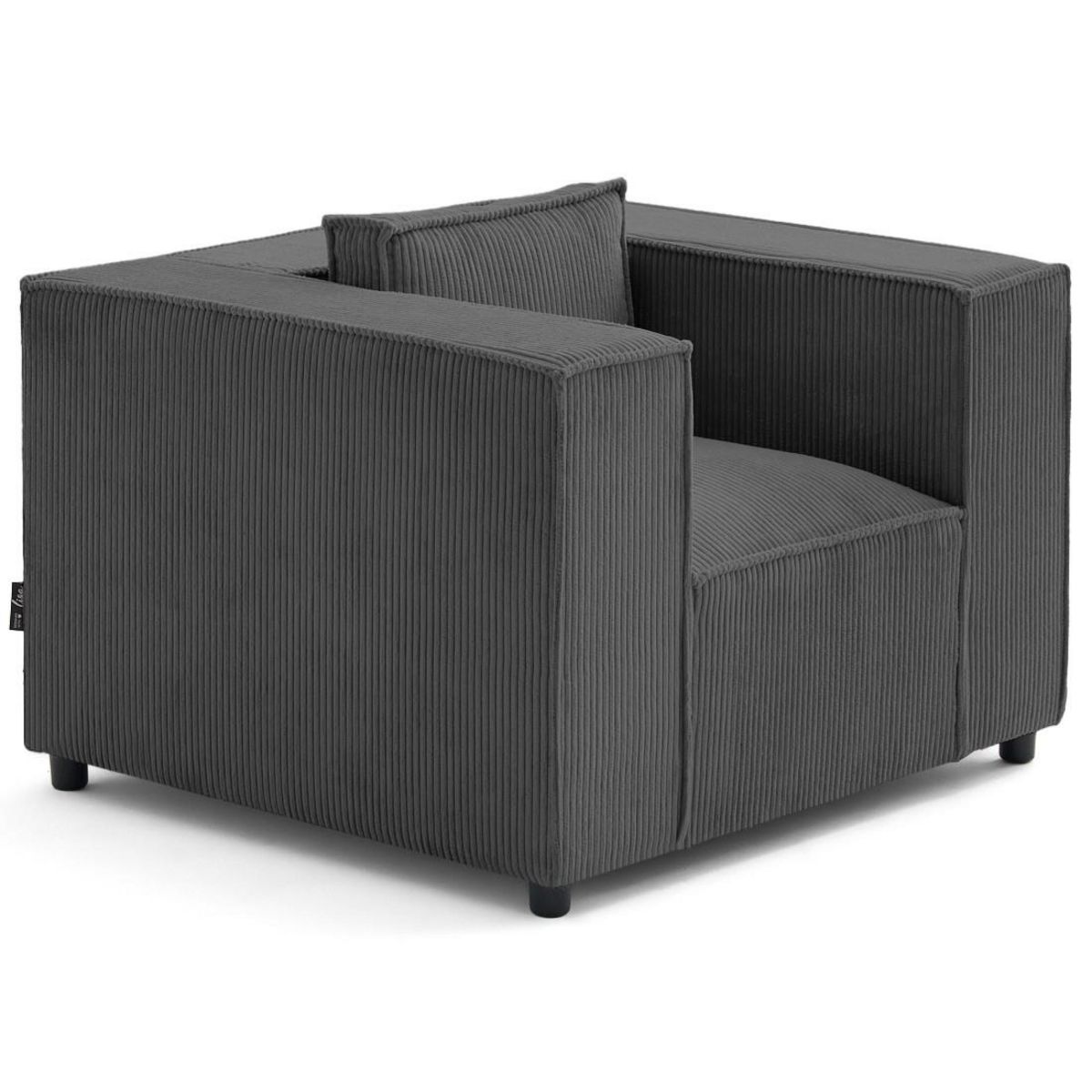 LISA DESIGN Stella - fauteuil en velours côtelé