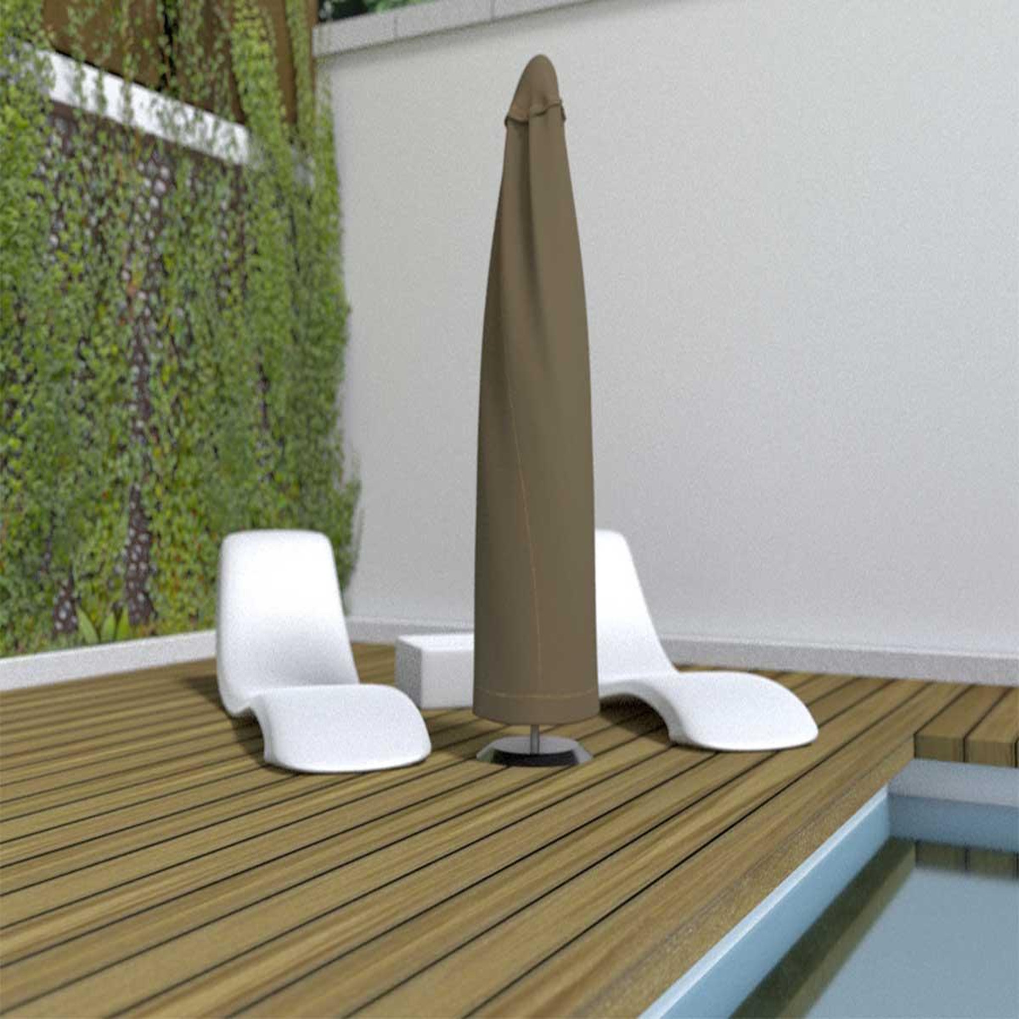 Voir la diapositive 2 : Nortene Housse de protection pour parasol covertop - taupe - 60 x 200 cm