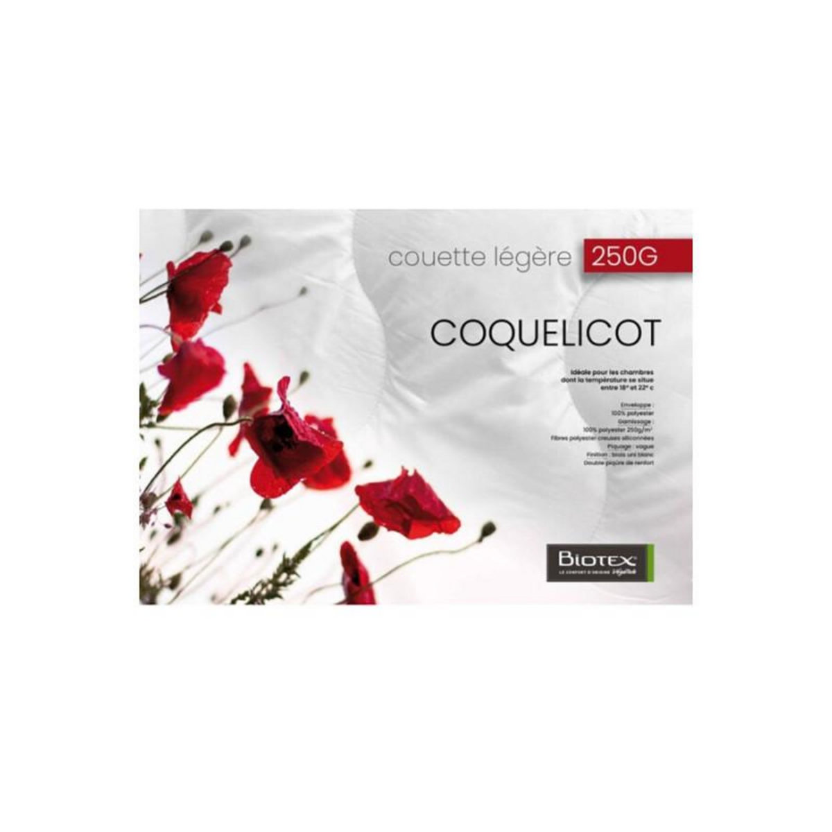 BIOTEX Couette Biotex COQUELICOT 260 X 240 CM
