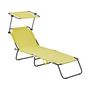 Voir la diapositive 1 : Habitat et Jardin Bain de soleil pliable  Lazy  - Avec pare soleil - Jaune