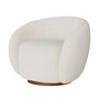 Voir la diapositive 1 : Rendez vous déco Fauteuil pivotant en tissu bouclé blanc-Naya