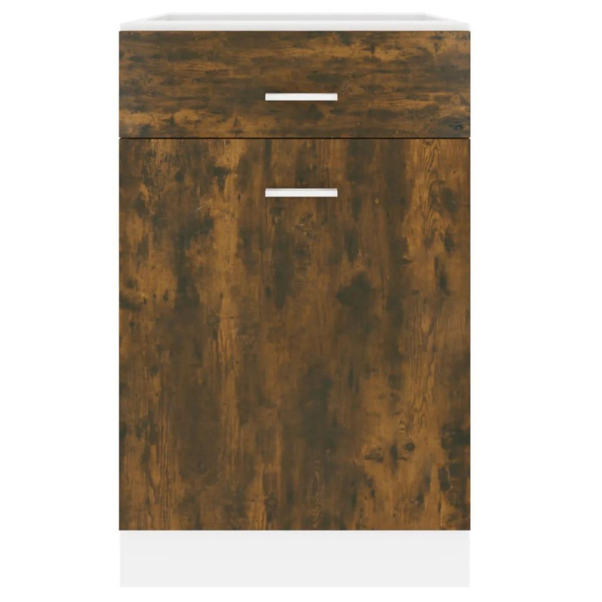 VIDAXL Armoire de plancher a tiroir Chene fume 50x46x81,5 cm Bois