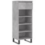 Voir la diapositive 2 : VIDAXL Armoire a chaussures Gris beton 40x36x105 cm Bois d'ingenierie