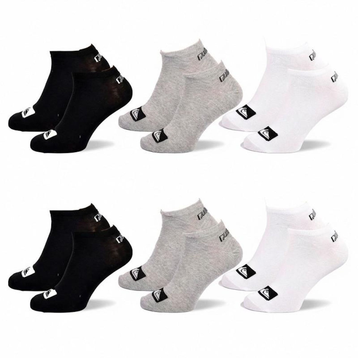 QUIKSILVER Quiksilver Pack de Chaussettes Homme SNEAKER– Lot 6 Paires Sport
