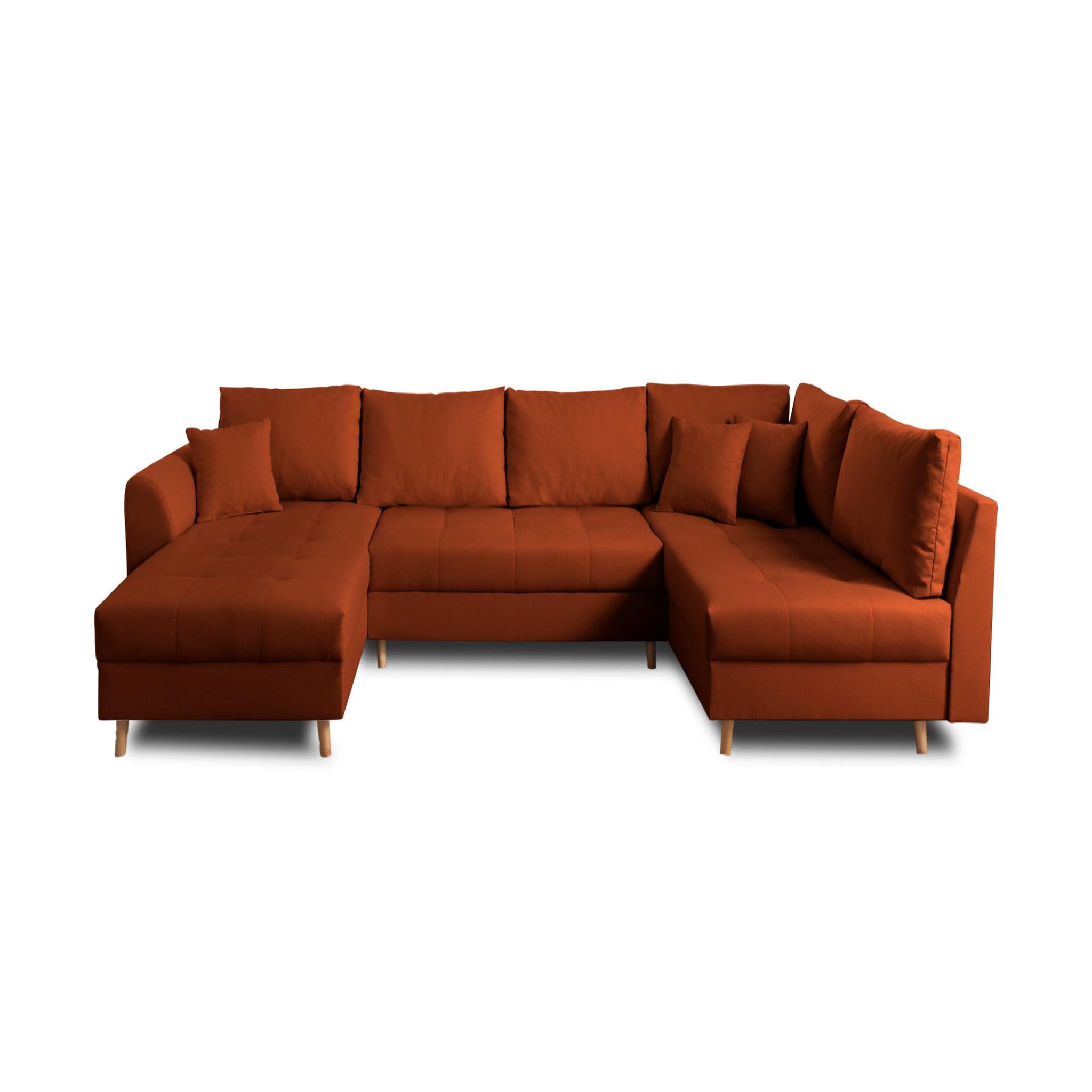 Voir la diapositive 5 : LISA DESIGN Rune - canapé panoramique - 7 places - style scandinave - droit