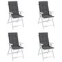 Voir la diapositive 4 : VIDAXL Coussins de chaise de jardin a dossier haut lot de 4 anthracite