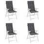 Voir la diapositive 4 : VIDAXL Coussins de chaise de jardin a dossier haut lot de 4 anthracite