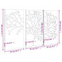 Voir la diapositive 6 : VIDAXL Decorations murales jardin 3 pcs 105x55 cm design d'arbre acier