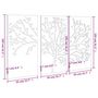 Voir la diapositive 6 : VIDAXL Decorations murales jardin 3 pcs 105x55 cm design d'arbre acier