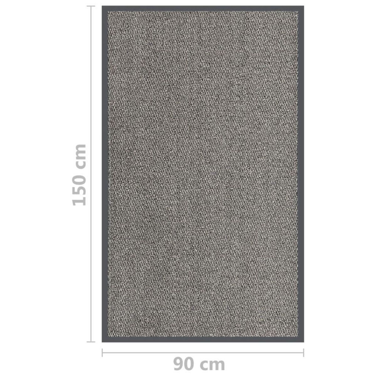 VIDAXL Paillasson touffete 90x150 cm Marron clair