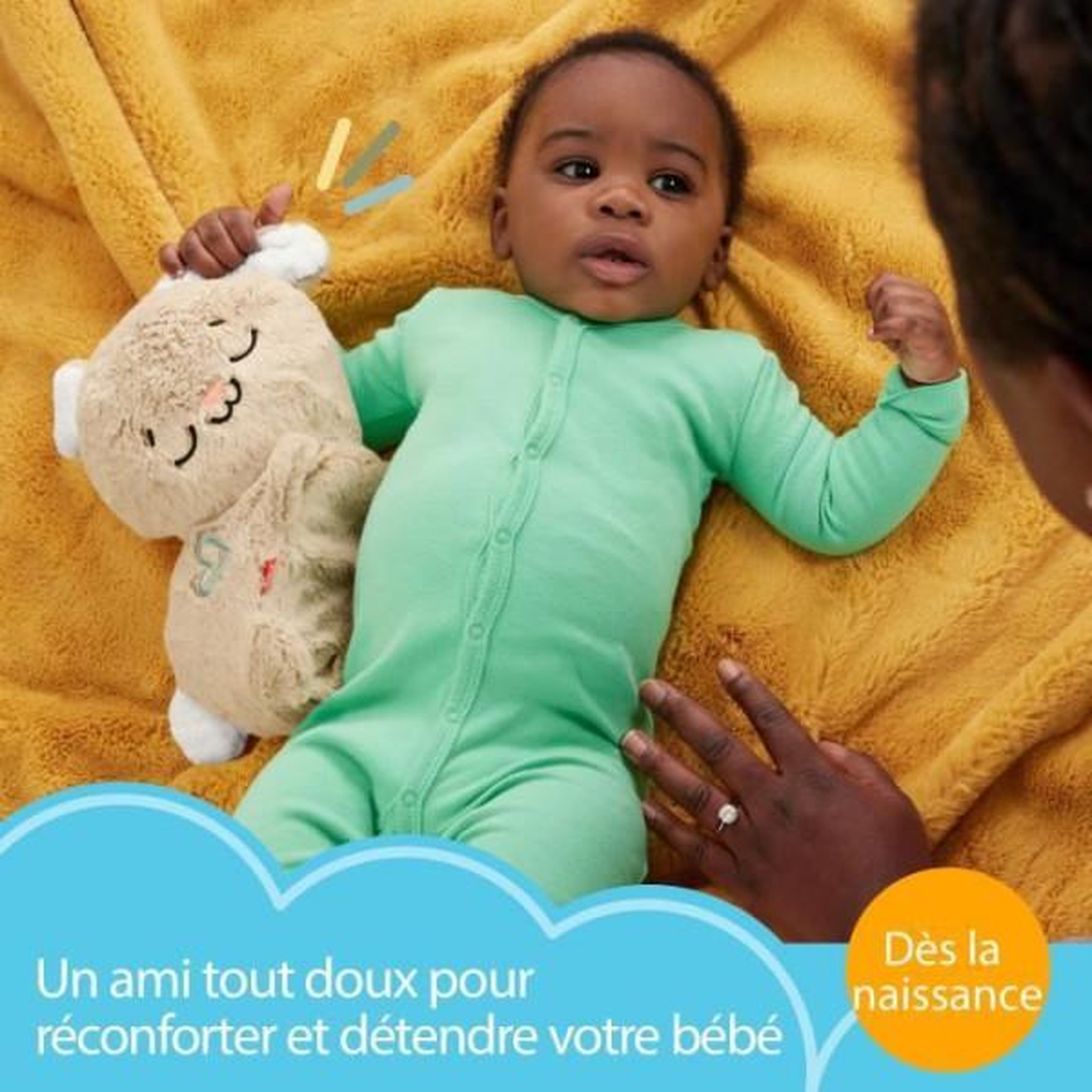 Voir la diapositive 4 : FISHER PRICE Fisher-price-mon lapin câlin - peluche veilleuse - jouet d'éveil - hxg97