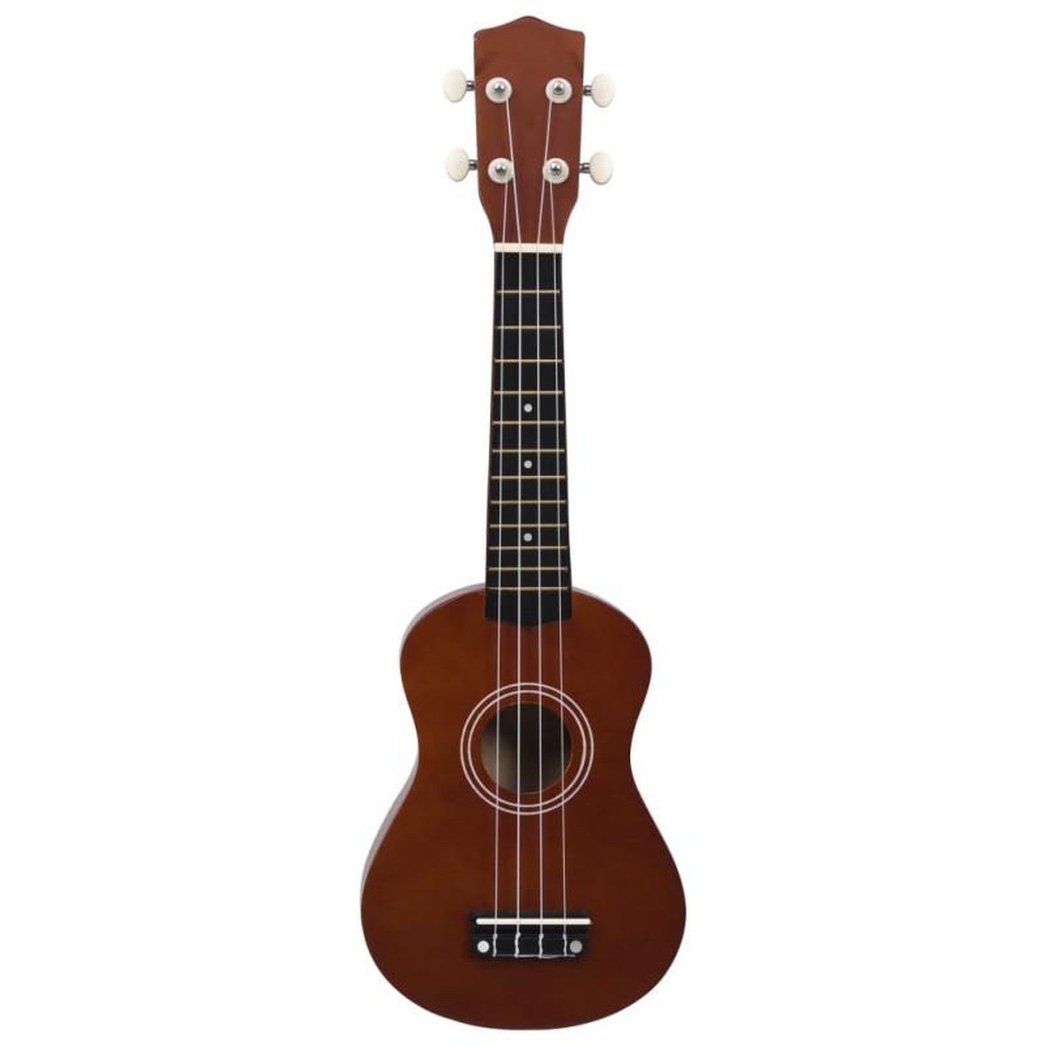 Voir la diapositive 6 : VIDAXL Jeu de ukulélé soprano avec sac pour enfants bois foncé 21
