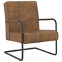 Voir la diapositive 1 : VIDAXL Chaise cantilever Marron Tissu