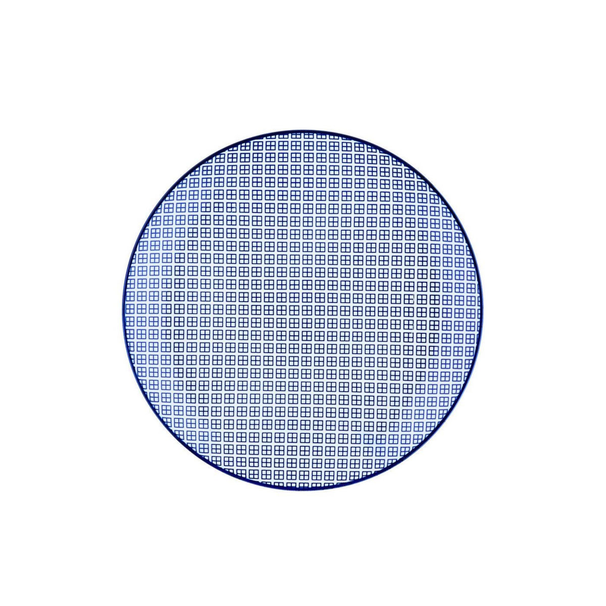 BJORN Assiette PATTERN Ø26cm - 6 pièces - Dark blue