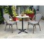Voir la diapositive 3 : Paris Prix Ensemble Table de Jardin en Terrazzo & 2 Chaises  Bistro  60cm Bleu