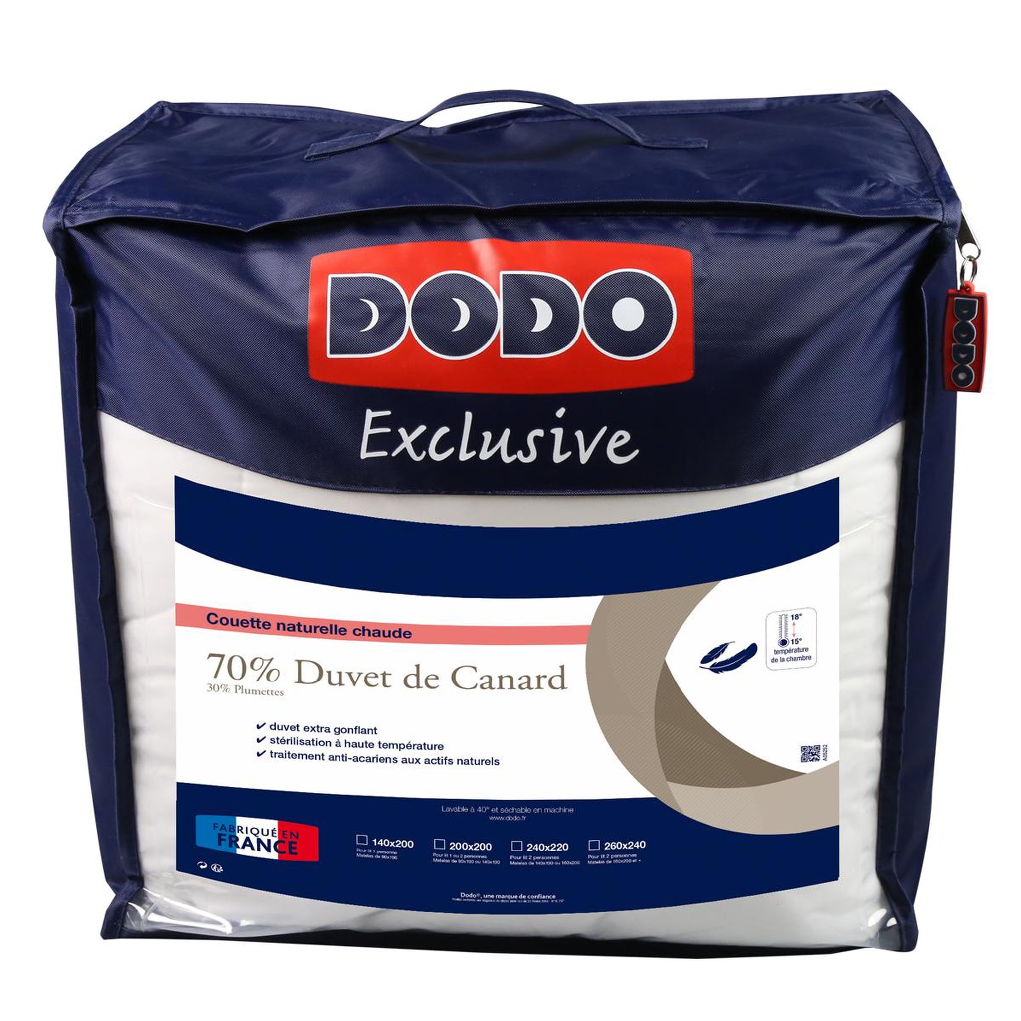 Voir la diapositive 3 : DODO Couette 70% Duvet de Canard neuf Chaude