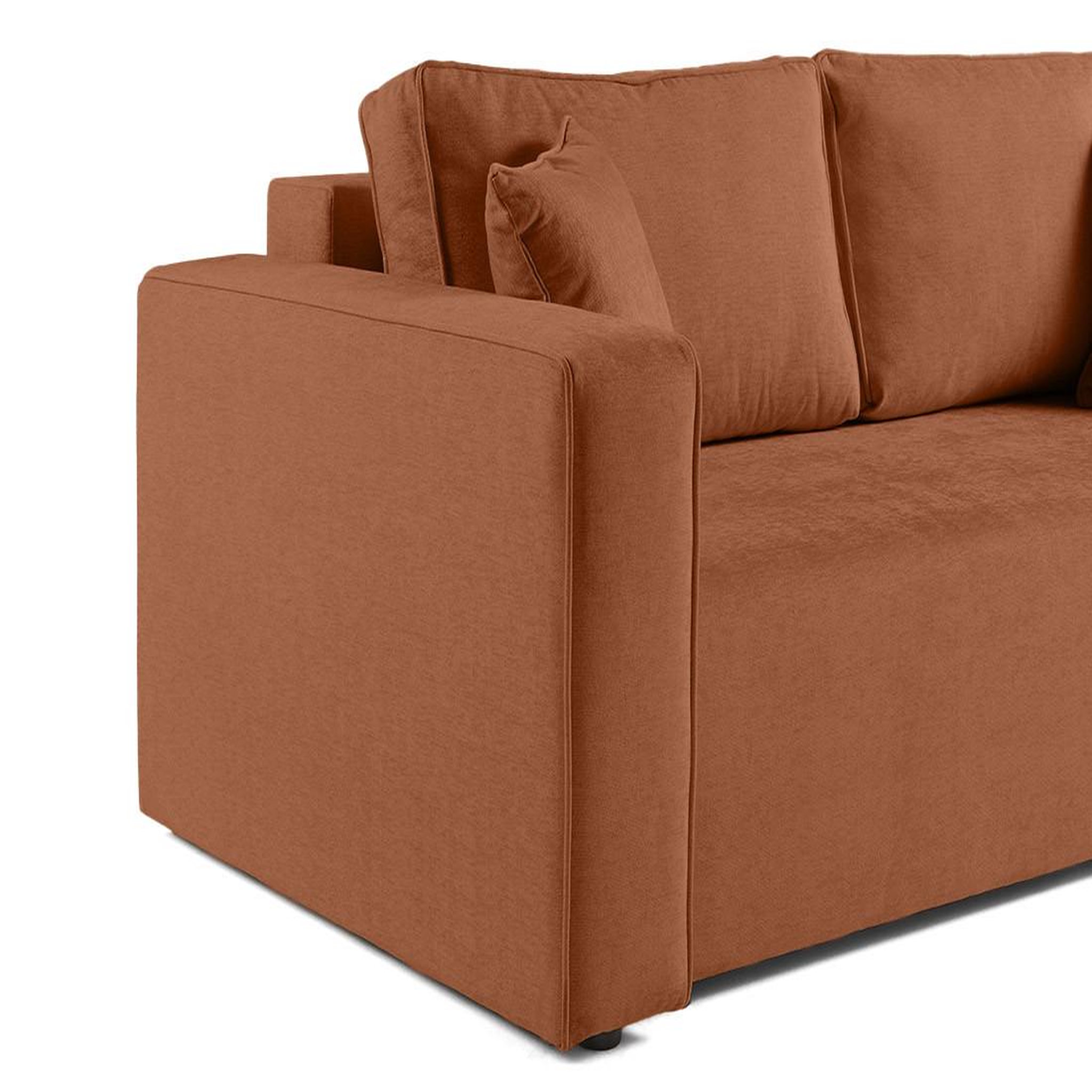 Voir la diapositive 6 : BEST MOBILIER Topaze - canapé droit 2 places - en tissu