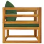 VIDAXL Chaise de jardin avec coussins verts bois massif d'acacia