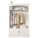 MERAX Meuble d'entrée coloris blanc panneaux de particules