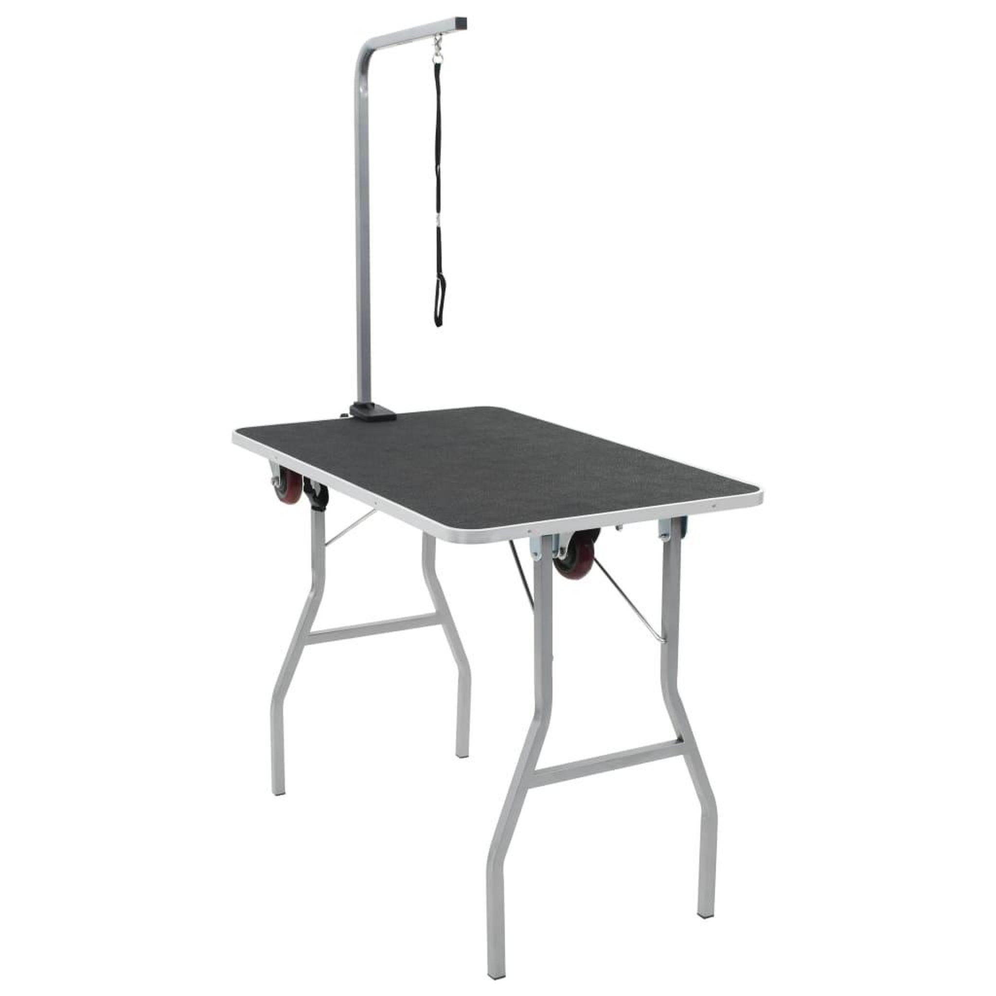 VIDAXL Table de toilettage pour chien portable avec roulettes