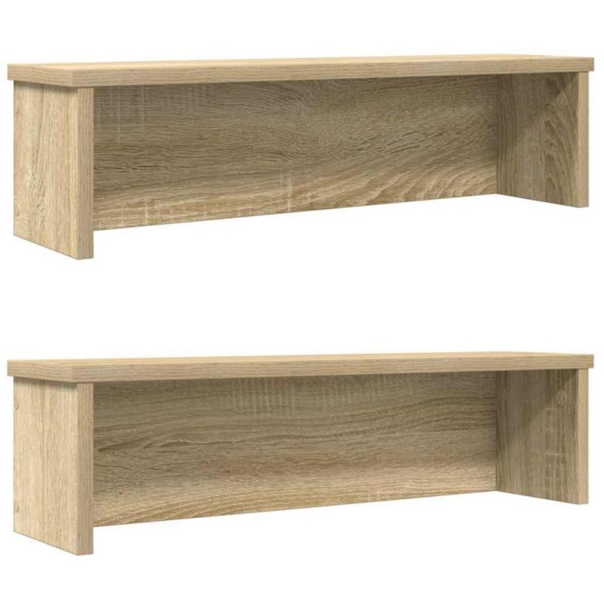 VIDAXL Étagères de cuisine empilables 2 pcs chêne sonoma 60x15x16 cm