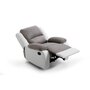 Ensemble canapé relax 3 places + fauteuil relax bimatière tissu simili HELENE