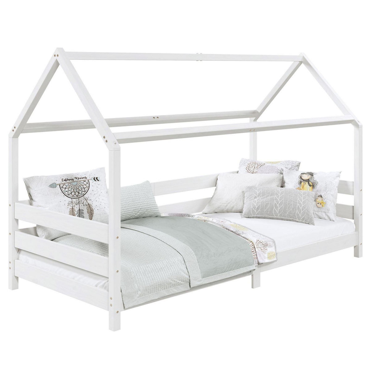 IDIMEX Lit cabane FINA 90 x 190 cm, en pin massif