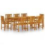 Voir la diapositive 2 : VIDAXL Ensemble a manger de jardin 9 pcs Bois d'acacia massif