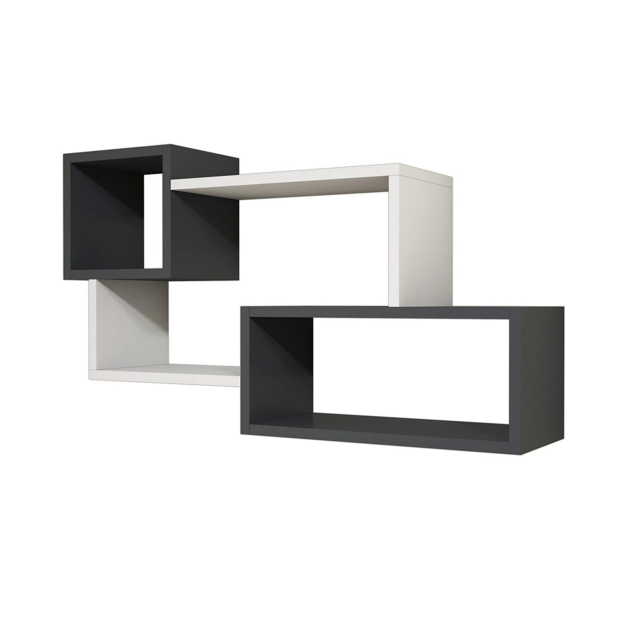 Voir la diapositive 4 : Habitat et Jardin Étagère murale en bois  afro  - 90 x 20 x 51 cm - gris anthracite