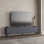 Voir la diapositive 4 : Habitat et Jardin Meuble TV en bois  Oscar  - 180 x 31 x 45 cm - Gris anthracite