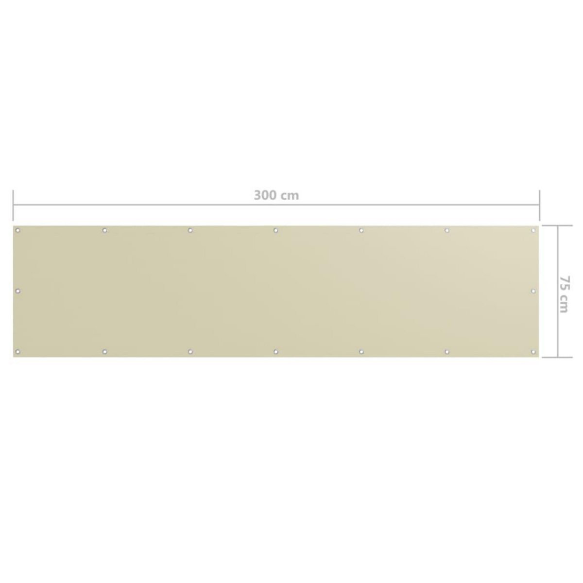 VIDAXL Ecran de balcon Creme 75x300 cm Tissu Oxford