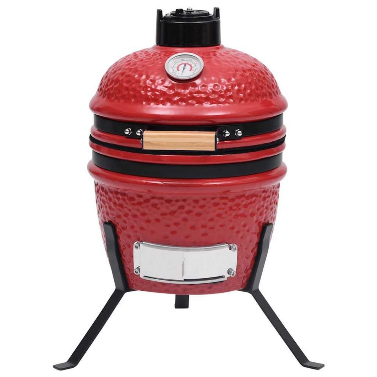 VIDAXL Barbecue a fumoir Kamado 2-en-1 Ceramique 56 cm Rouge
