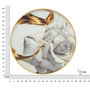 Voir la diapositive 6 : Paris Prix Horloge Murale en Verre  Rose  80cm Multicolore