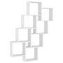 Voir la diapositive 2 : VIDAXL Etagere murale cube Blanc 90x15x119 cm Bois d'ingenierie
