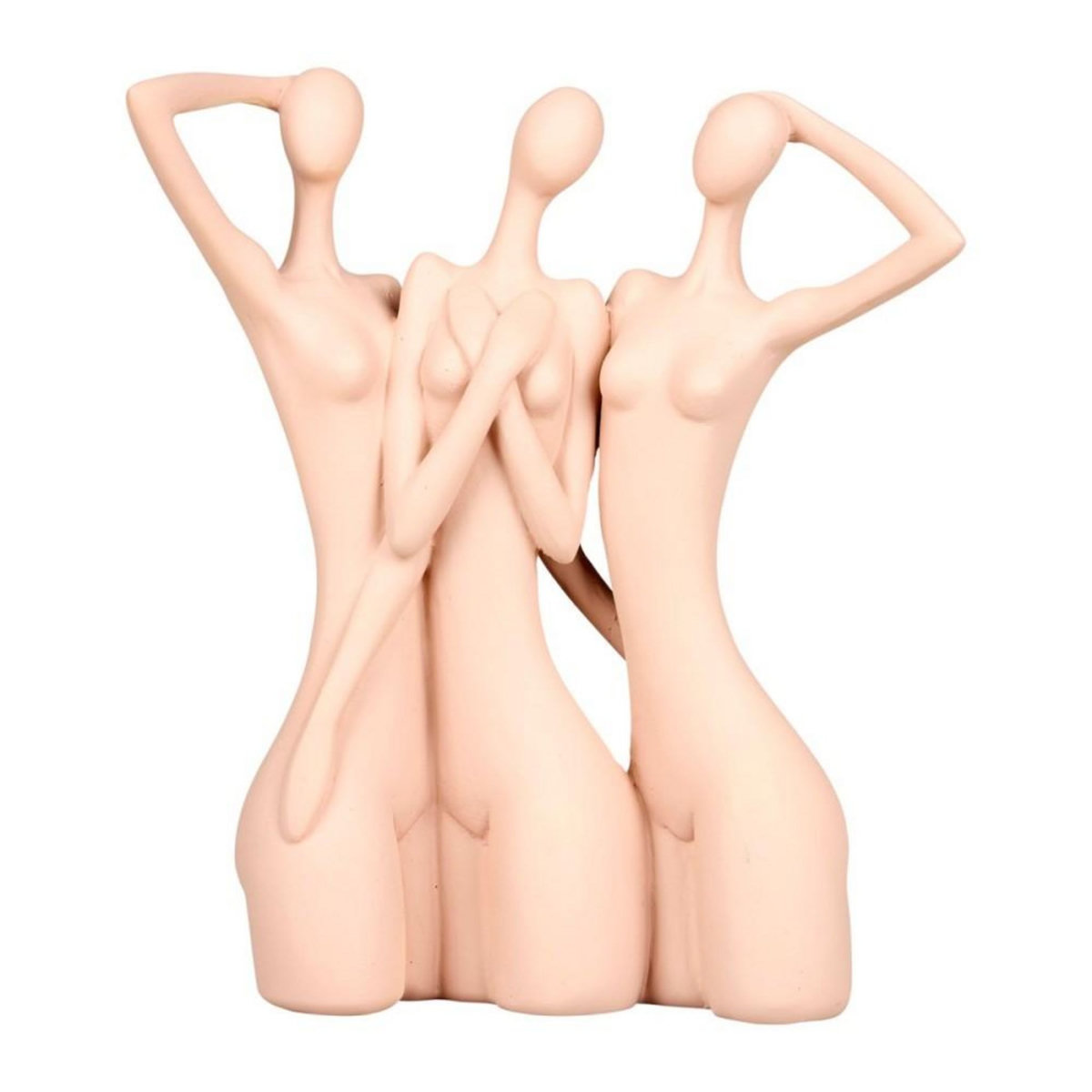 OSTARIA Déco à poser 3 femmes en résine rose