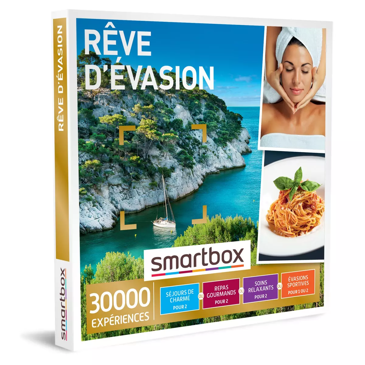 Smartbox Coffret Cadeau - Rêve d'évasion - 30000 activités : séjours romantiques, soins relaxants, dîners exquis et évasions sportives