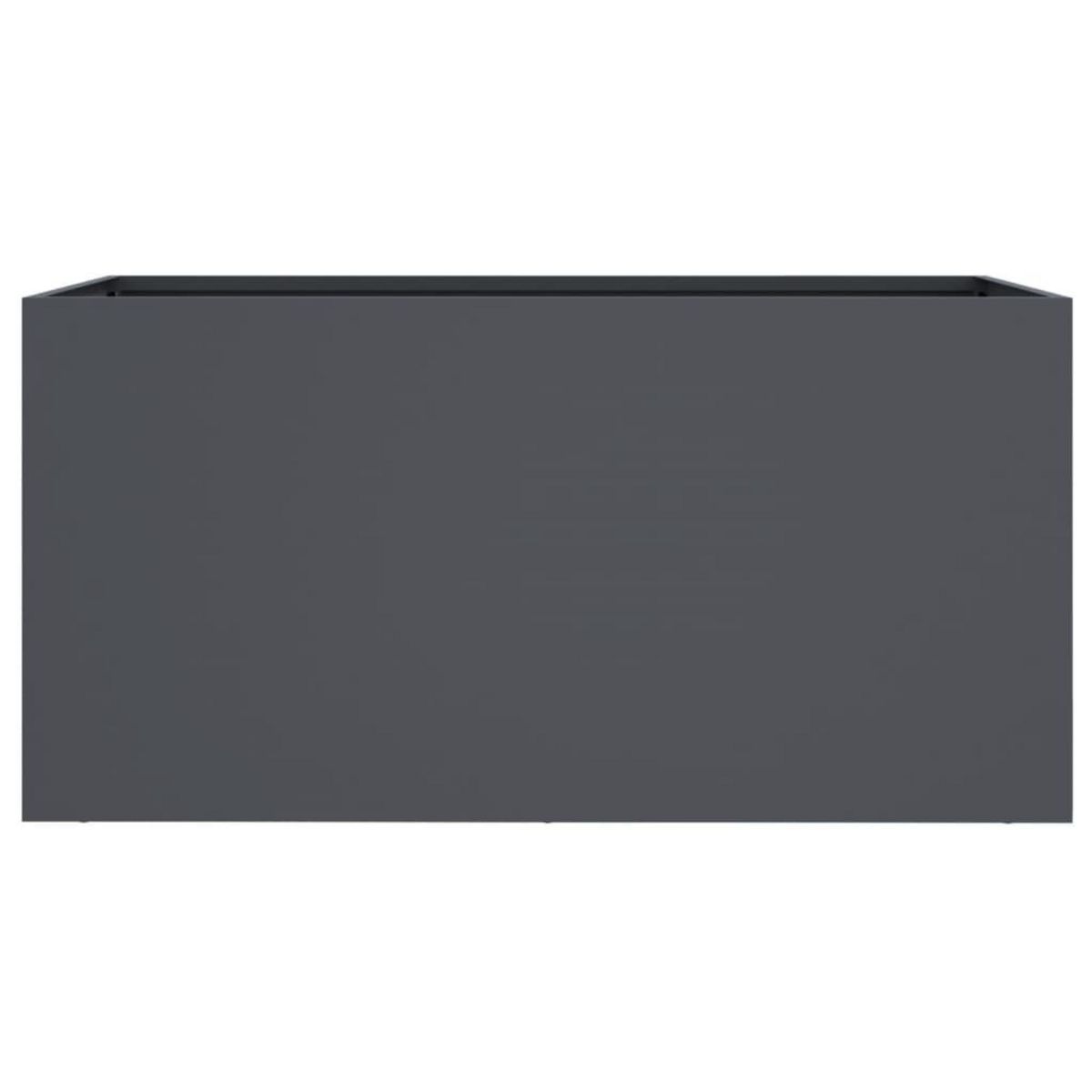 VIDAXL Jardiniere anthracite 62x30x29 cm acier