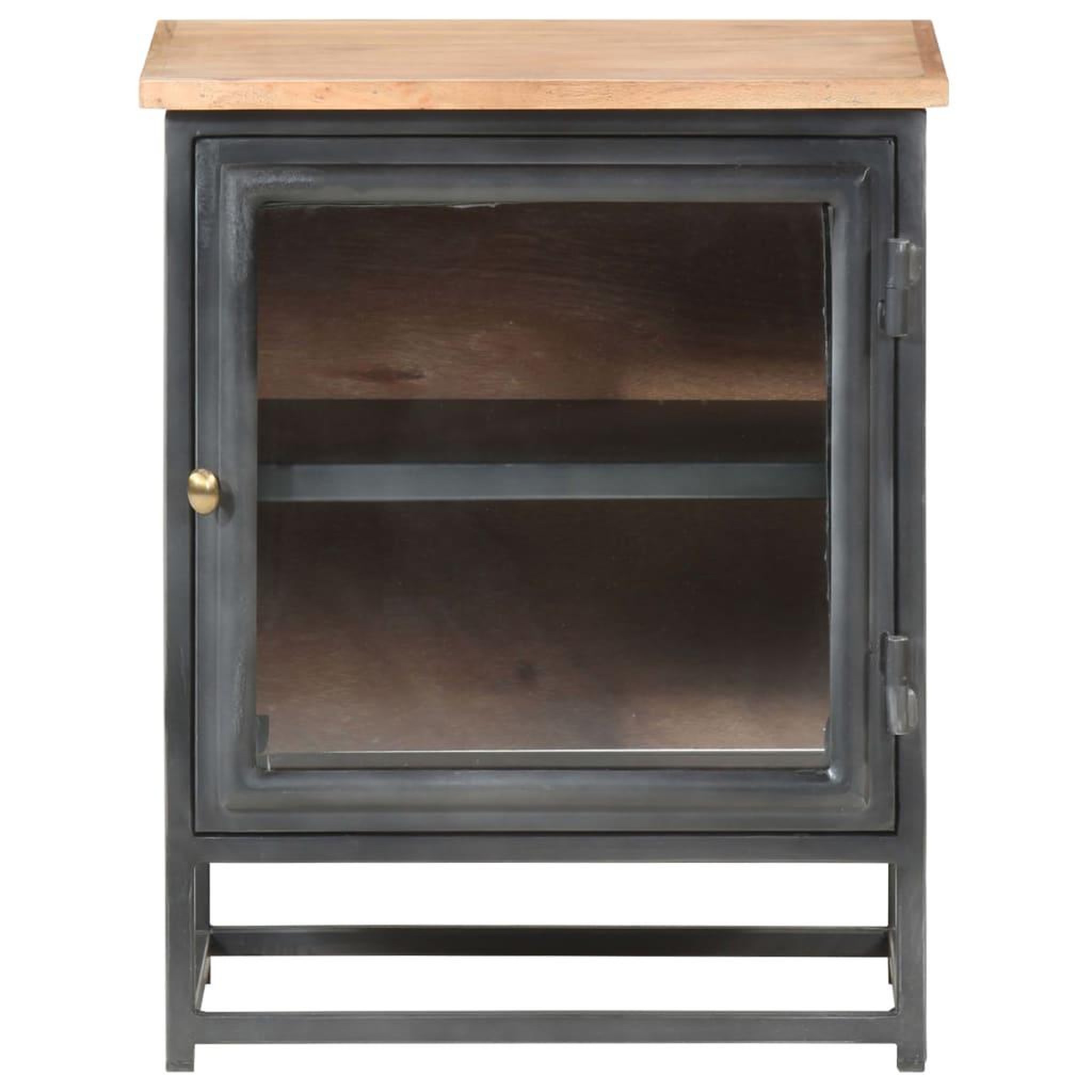 Voir la diapositive 2 : VIDAXL Table de chevet gris 40x30x50 cm bois d'acacia massif