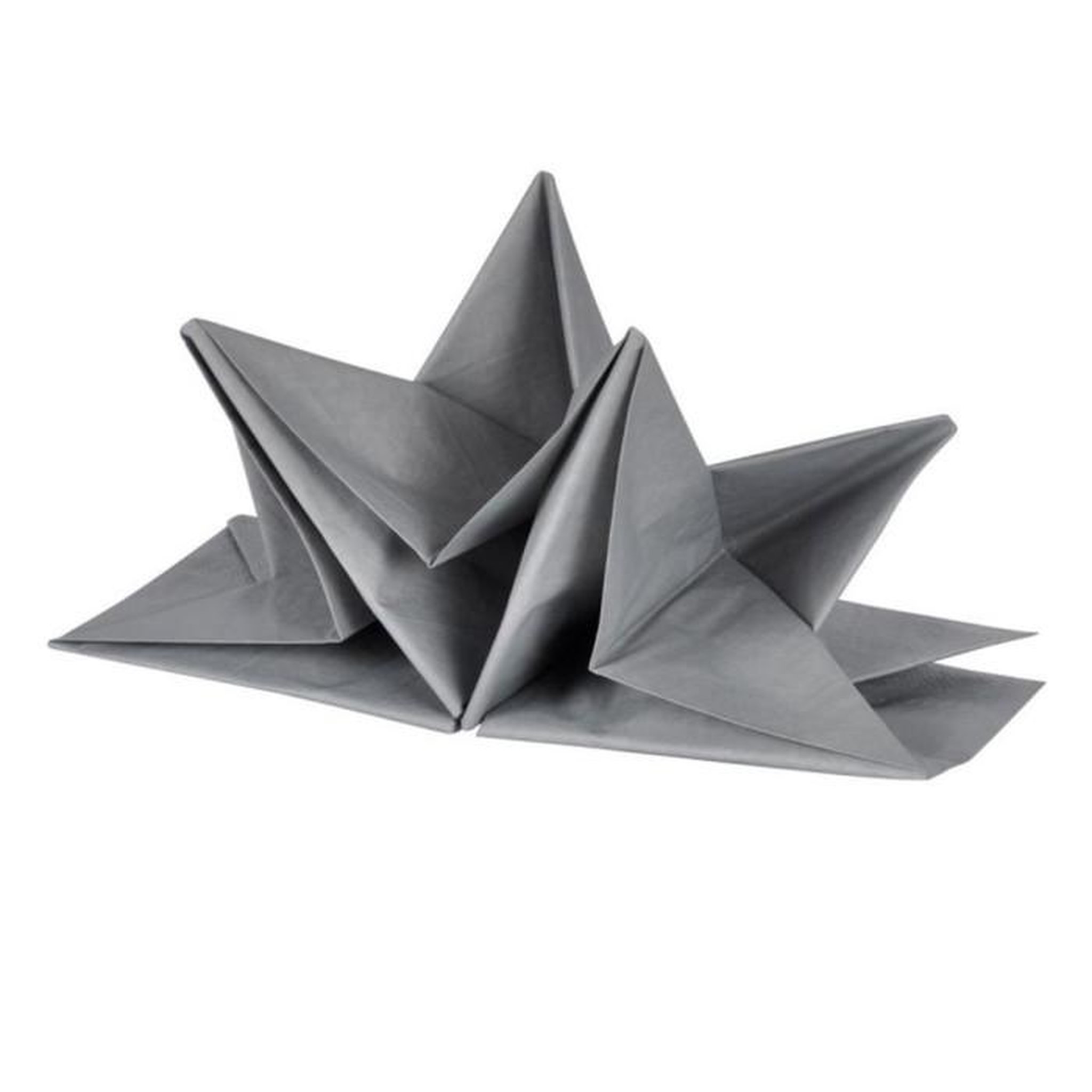 Voir la diapositive 1 : Paris Prix Lot de 12 Serviettes en Papier  Pré Pliées  40x60cm Gris